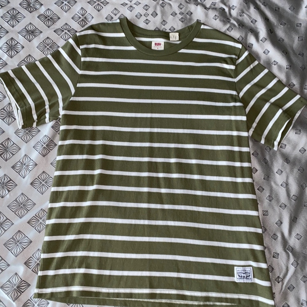 Mens Levis Short Sleeved Striped Shirt
